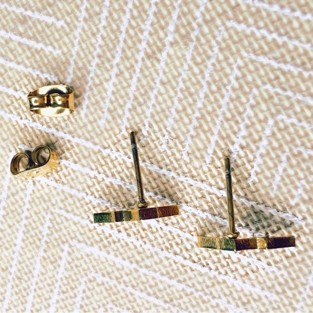 14K Gold Stainless Steel Mountain Earrings